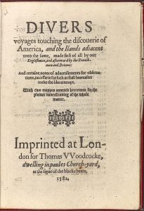 Hakluyt, Divers Voyages (1582), Title Page